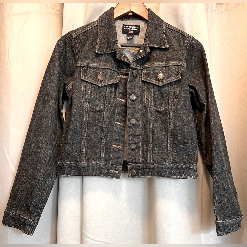 Polo Jeans Co. Ralph Lauren Cropped Denim Jacket EUC